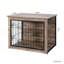 Cage pour chien en bois de qualité supérieure avec deux portes et un design élégant pour animaux de compagnie-353212914