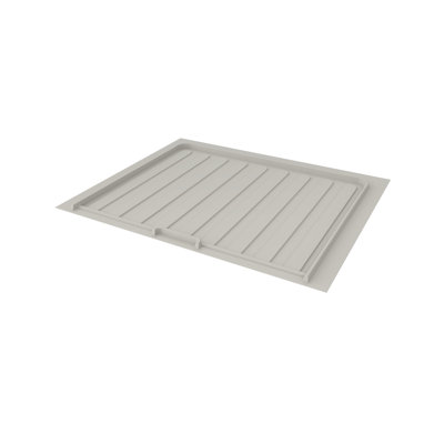 Gray Flexible Polymer Trim-to-Fit Drip Tray for 27" - 30" Vanity Sink Base Cabinets