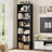 Langner 70.8" H x 23.6" W Standard Bookcase, 6-Tier Open Bookcase and Bookshelf, Freestanding Display Storage Shelves Tall Bookcase for Bedroom, Living Room and Office-412476374-440098506
