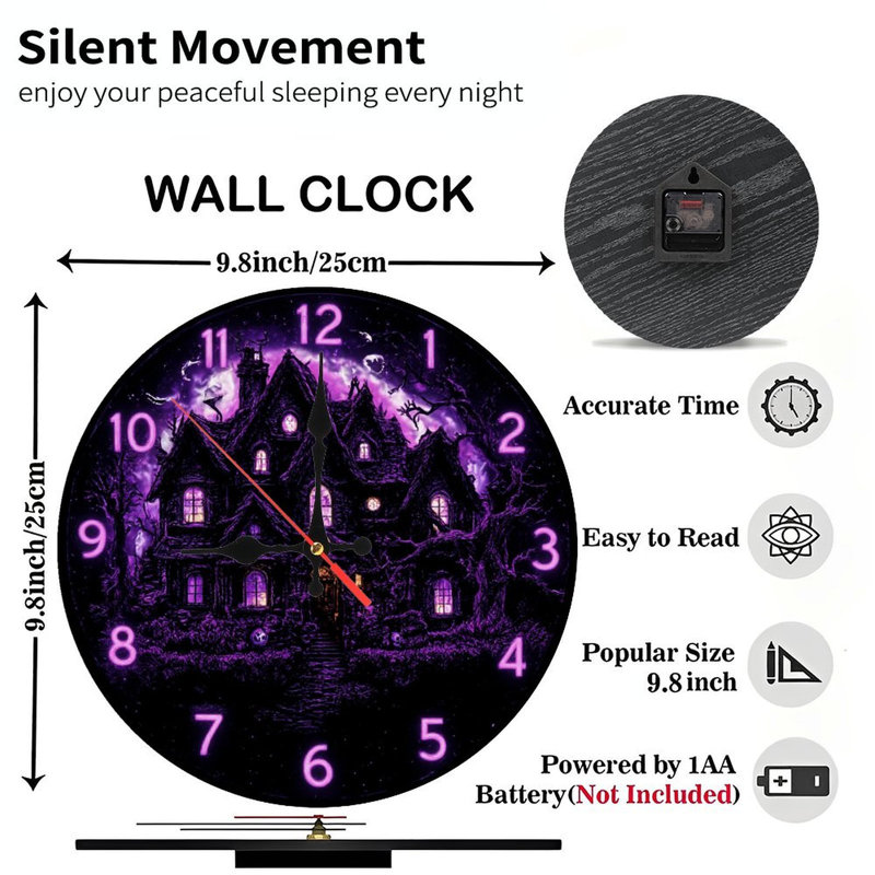 Haunted House Clock Face