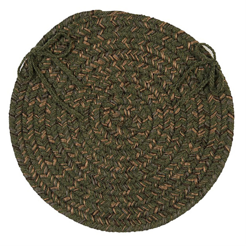 Coussin de mélange de laine de chaise de salle à manger Abey, Olive