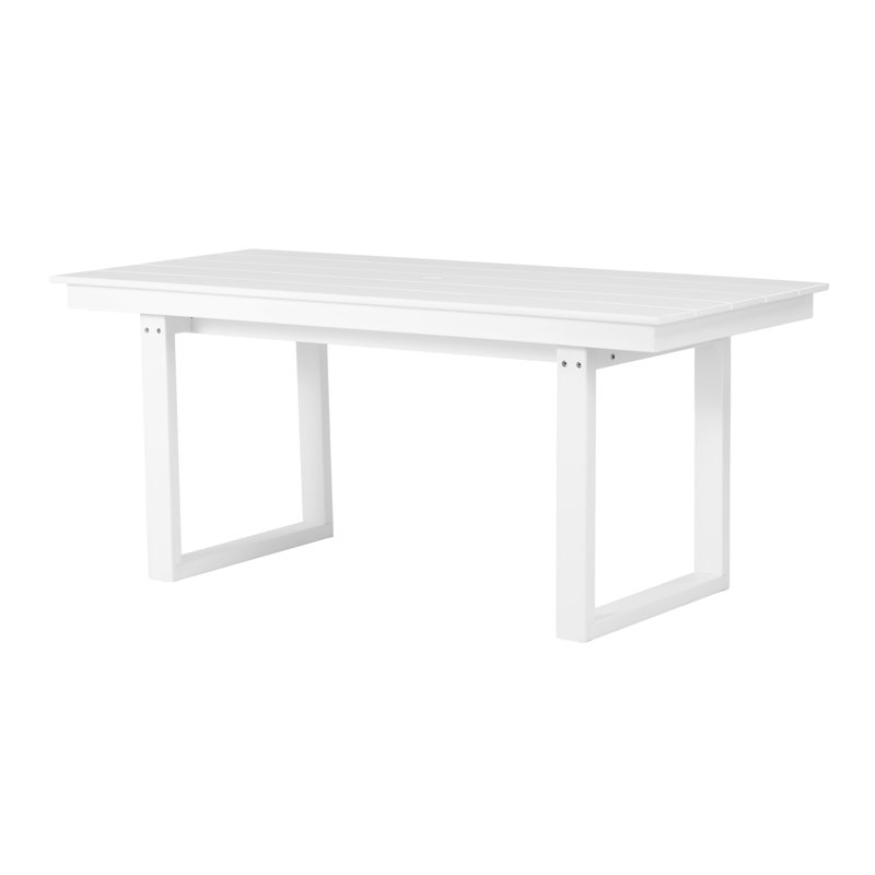 68" X 31" Rectangular Dining Table, White