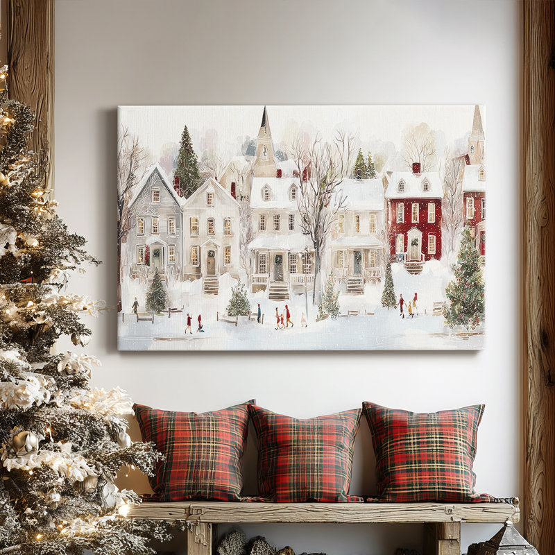 Toile tendue avec châssis Frostlit Dawn Whisper, H 48 po x l 32 po
