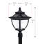 Pagoda Bulb Solar Lamp Post