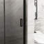 Porte de douche en verre - 34 po x 72 po noir trempé 180 rotations Poignée antirouille pliable Fuite 1/4 po pivotante transparente scellée économisant de l'espace pour les salles de bain-124961208