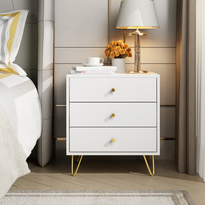 Swensen 19.6'' W Nightstand, White