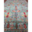 Tapis bleu sarcelle en laine et coton Original