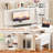 47"-59" Computer Desk with LED Lights & Outlet & Hutch-1209694760-1209694762