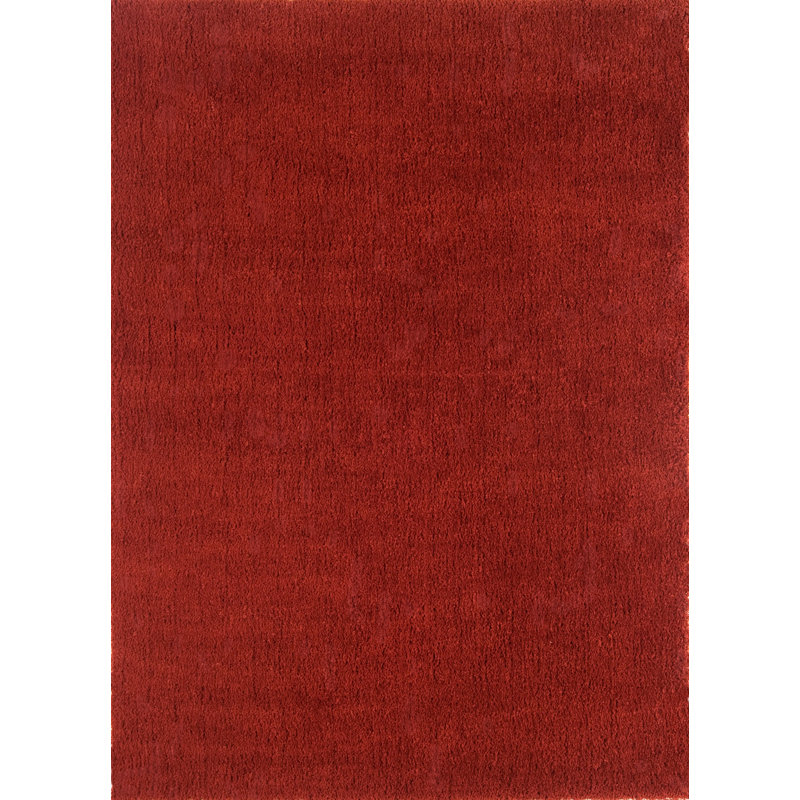 Tapis rouge touffeté à la main Hotchkiss, Rectangle 1 pi 9 po x 2 pi 6 po