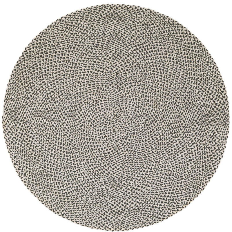 Tapis contemporain Aideen - gris, Rond 5 pi 1 po