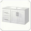 Meuble-lavabo mural moderne avec tablettes réglables en céramique-941658781