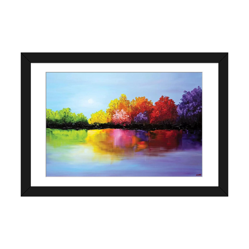«Swiger Heaven», reproduction sur toile, H 16 po x l 24 po x P 1 po, Papier d'art encadré noir, Blanc