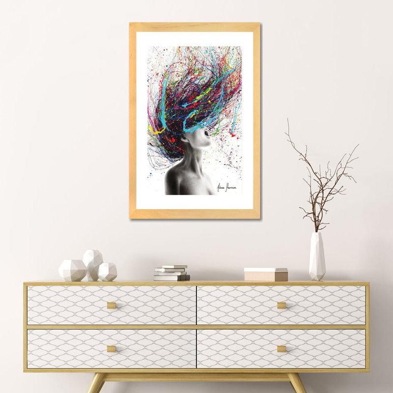 «The Edge» par Ashvin Harrison - impression d'art graphique, Blanc, H 24 po x l 16 po x P 1 po