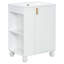 Meuble-lavabo 24 po avec lavabo et tablette de porte, rangement latéral ouvert, structure en bois massif, porte à fermeture douce-578098566