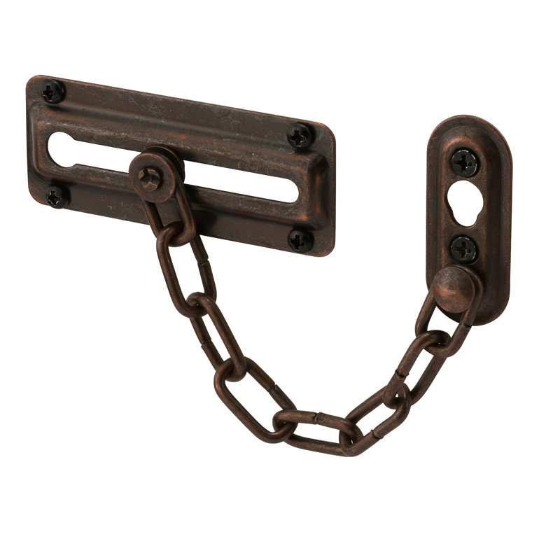 Barrière de porte avec chaîne en acier, bronze classique (paquet de 1), Bronze