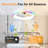 19.7 Inch Aluminum/Iron 1 Piece Ceiling Fan White Flush Mount LED Dimmable Light Remote Control