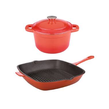 La Cuisine 5-Piece Enameled Cast Iron Cookware Set & Reviews