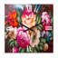 Horloge murale rétro Vintage Vibrant and Flower Still Life III-1758461502