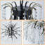 Lustre 6 lumières en cristal noir à intensité variable
