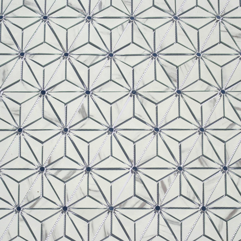 Art Deco 6" x 7" Glass Deco Mosaic Tile