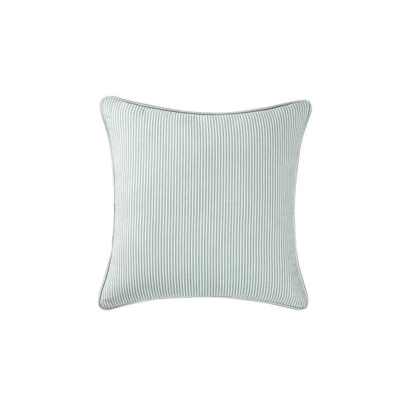 Coussin Brooklyn, Blanc / sauge
