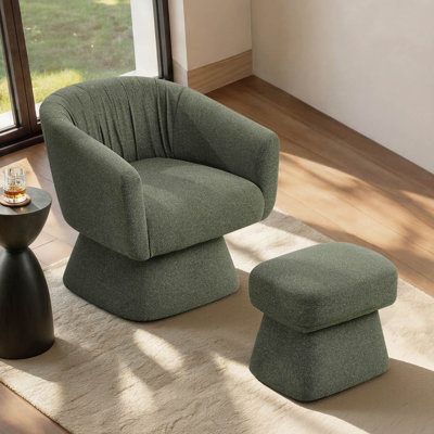 Fauteuil d'appoint pivotant à 360 ° avec repose-pieds Comfy