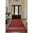 Guria Red/Beige Oriental Vintage Look Machine Printed Cotton Chenille Area Rug-2005197982
