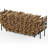 U-shaped Firewood Rack Black
