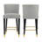 38.25'' H Solid Wood Velvet Counter Stool-2107674319