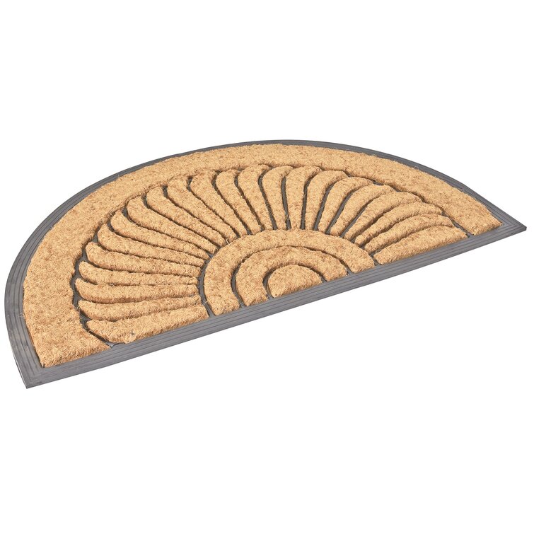 Cosmic Coco Coir 18 in. x 30 in. Non-Slip Indoor Outdoor Door Mat Latitude Run