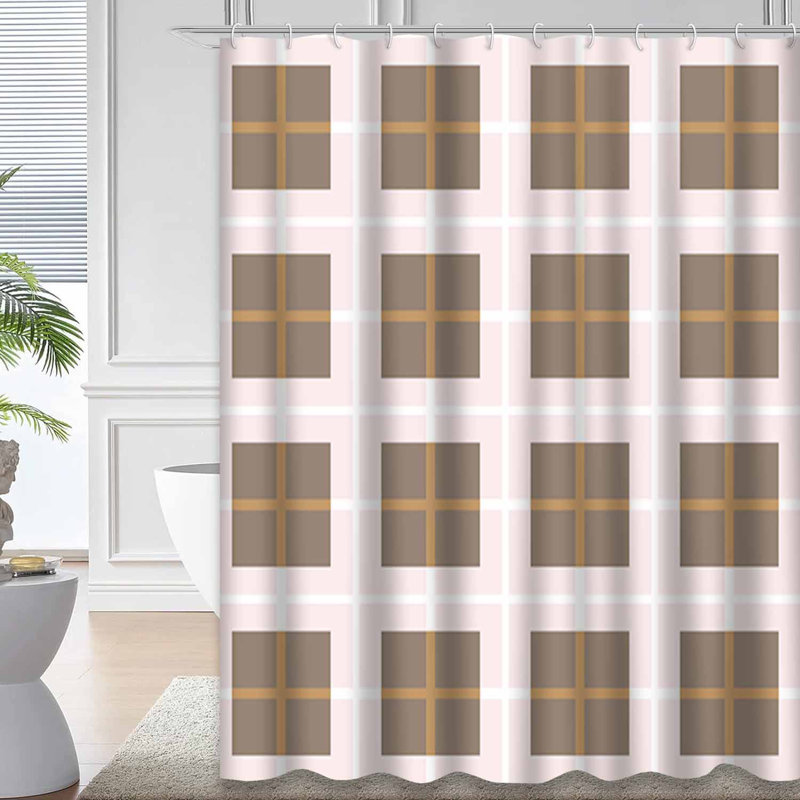 Rideau de douche Tartan, L 72 po x l 78 po