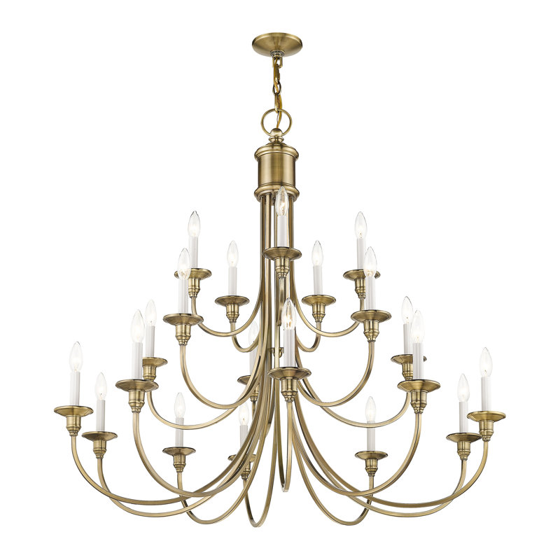 Eron 20 - Light Dimmable Chandelier, Antique Brass