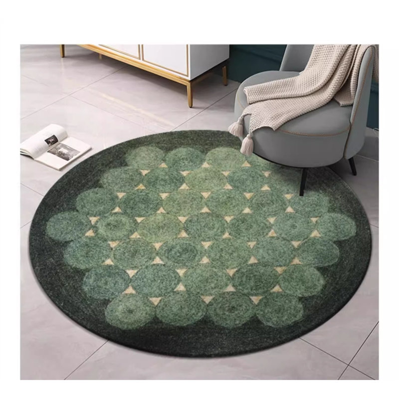 Luxury Round Fluffy Rug – Soft & Stylish Carpet For Sofa, Vanity, Study & Closet, Round 3'11"