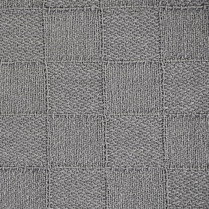 Heather Madiera Luxurious Cotton Throw, 60" x 50", Light Gray