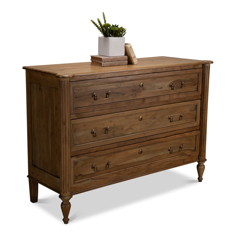 Chamberlain Solid Wood Storage Cabinet, Driftwood