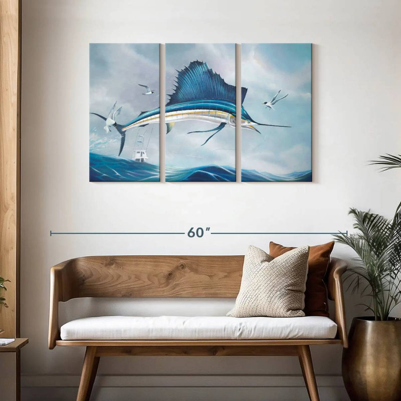 Blue Marlin, 28" H x 45" W