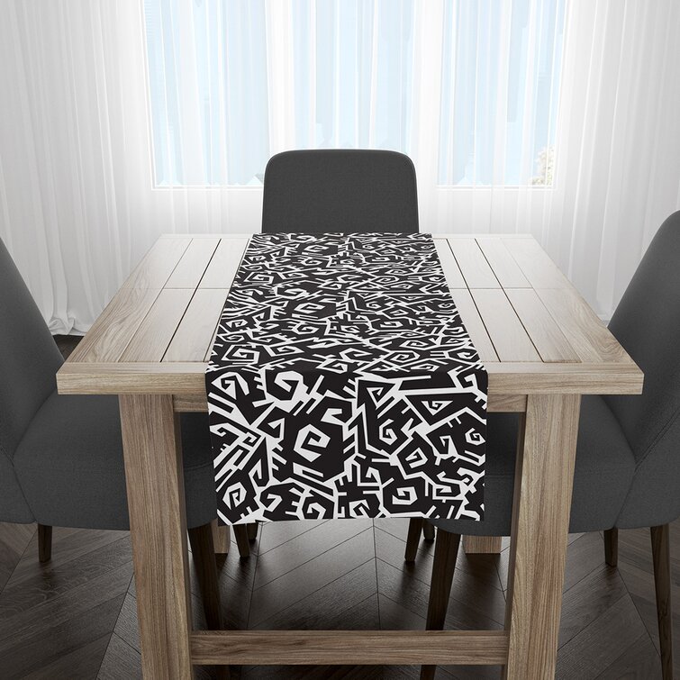 Bless international Rectangle No Pattern Honeycomb Fabric Table Runner ...