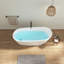 Baignoire de trempage autoportante en acrylique - Conception classique avec trop-plein à fente et drain chromé, certifié Cupc, facile à installer, modèle 02141