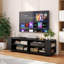 Meuble télé en bois avec 8 tablettes ouvertes pour téléviseur de 65 po ou moins-1722675569