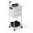 Rolling Craft Cart Metal Storage Cart with Lockable Drawer Salon SPA Trolley-93101721