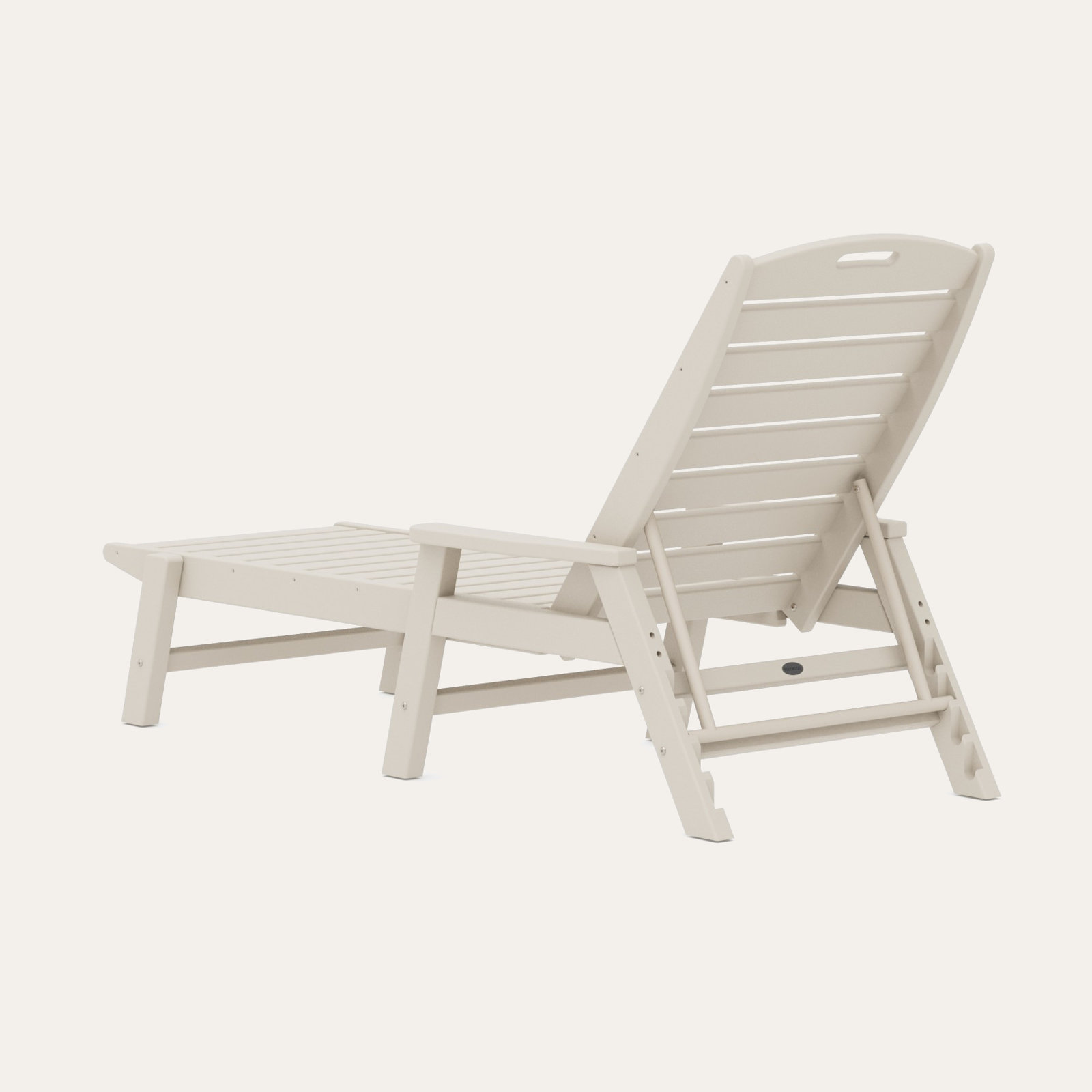 POLYWOOD® Nautical 27" Patio Chaise Lounge, Sand