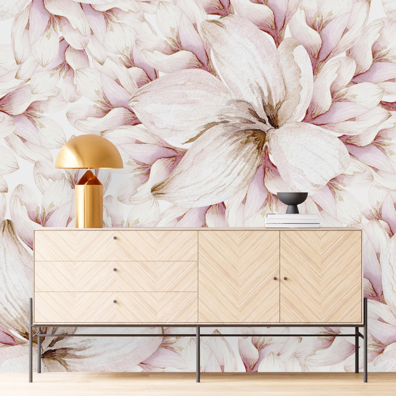 Floral Wall Mural, 8.33' W x 8.33' L
