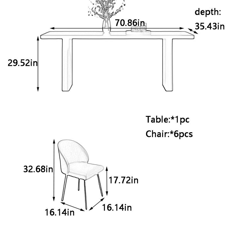Chadwell, H 29,52 po x L 70,86 po x l 35,43 po