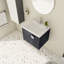 Meuble-lavabo mural de 24 po avec lavabo en céramique pour petite salle de bain, portes à fermeture douce et poignées en métal de conception moderne, espaces étroits, porte-1813170590-1813170592