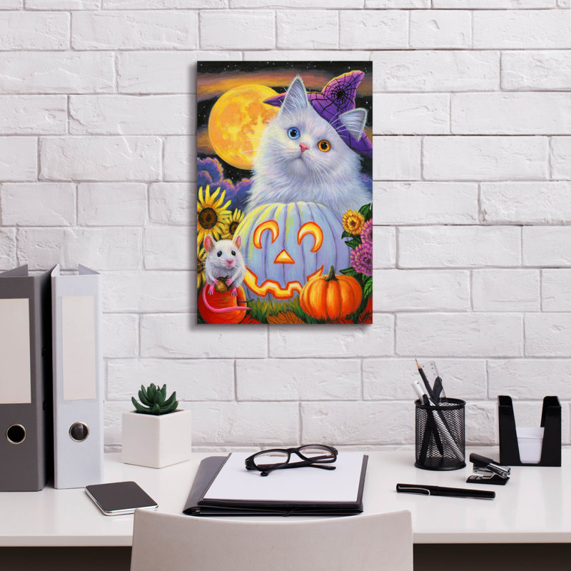 «Boo's Halloween» par Bridget Voth, reproduction d'art sur toile, H 18 po x l 12 po x P 0,75 po