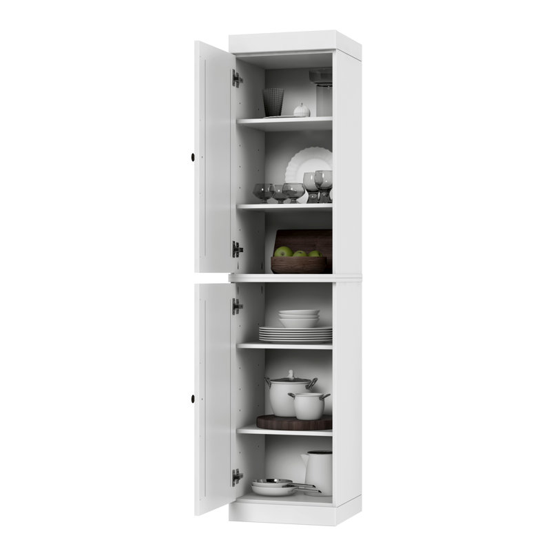 Garde-manger Jaylena 100% bois massif 16,5 po, Blanc