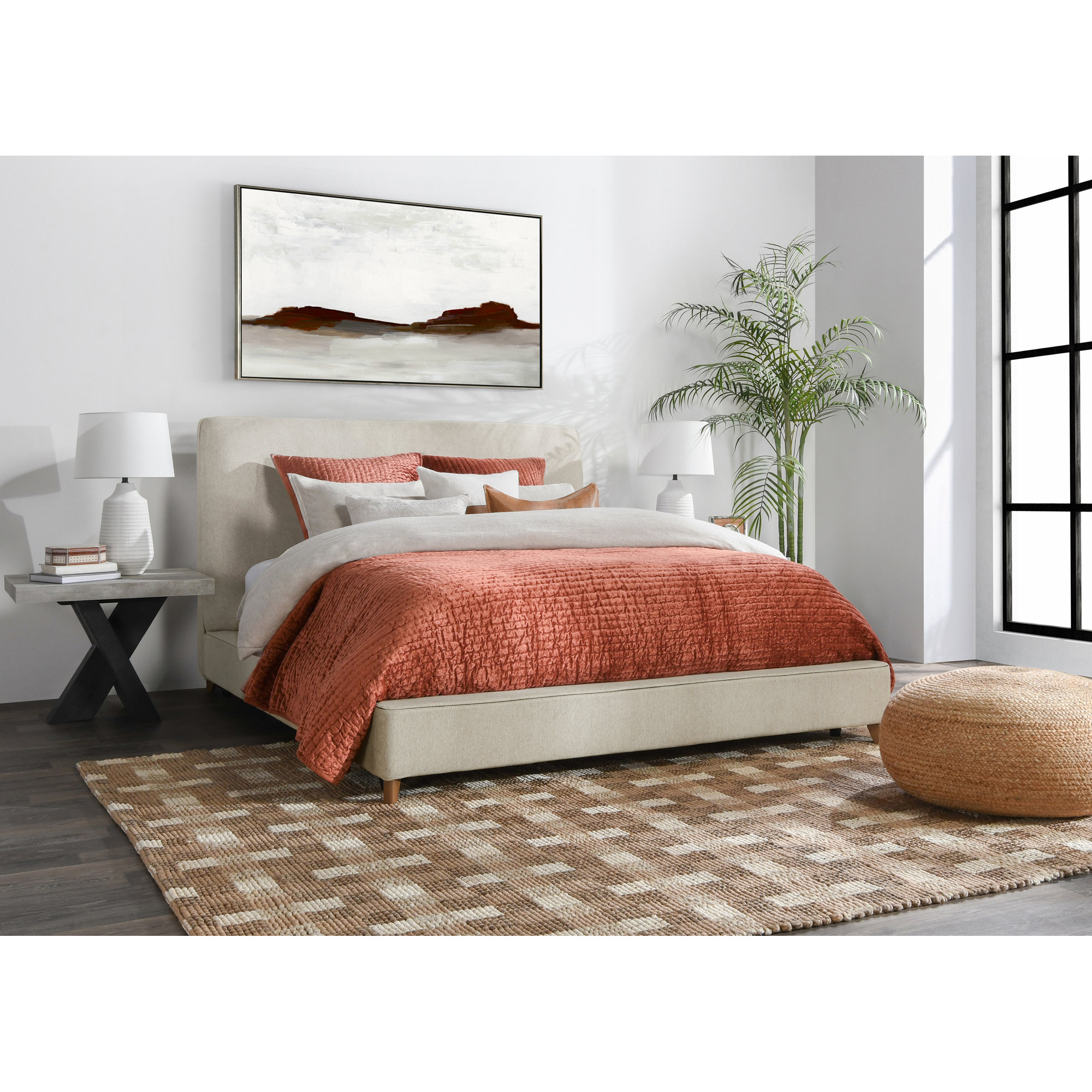 Upholstered Bed, Queen