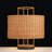 Lampe de table en rotin 2 lumières
