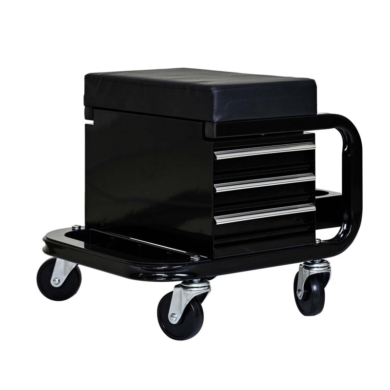 Banc d'atelier robuste - Banc roulant pour garages et ateliers avec roues pivotantes à 360 degrés - Banc mécanique idéal