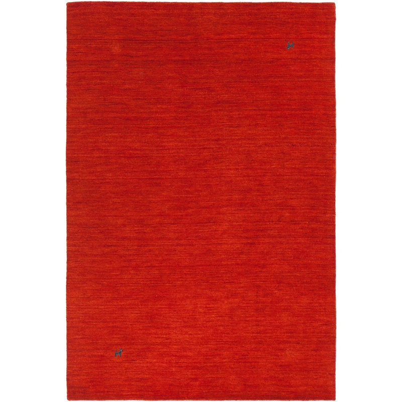 Gabi Hand-Knotted Red Area Rug, Rectangle 7'9" x 10'6"